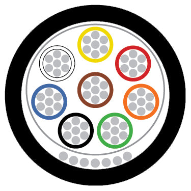 Black 24AWG 8 Core Foil Screened PE Fca Type 9538 Belden Equivalent External Cable 100m