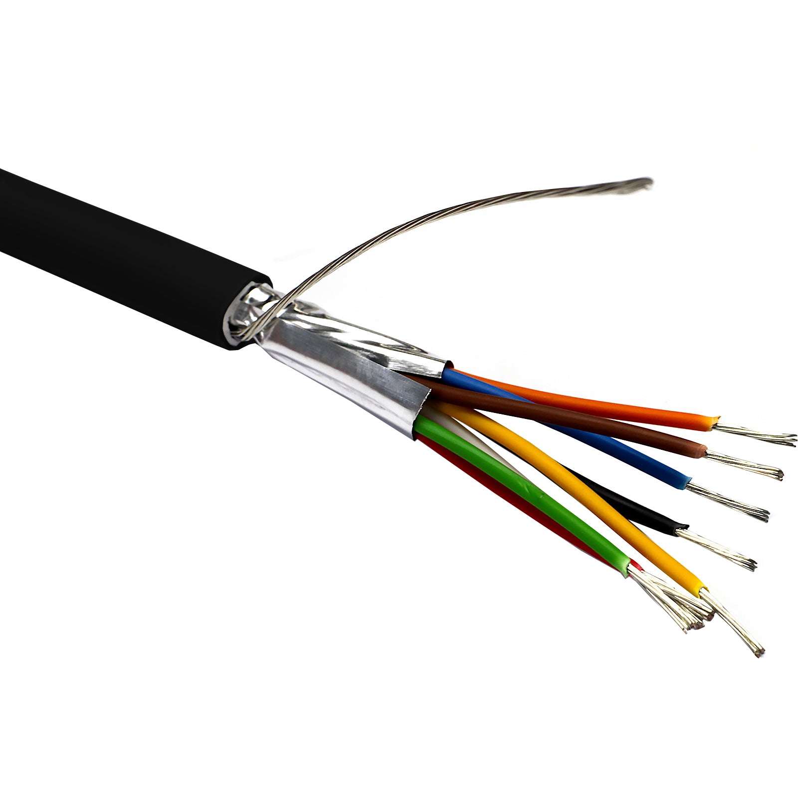 Black 24AWG 8 Core Foil Screened PE Fca Type 9538 Belden Equivalent External Cable 100m