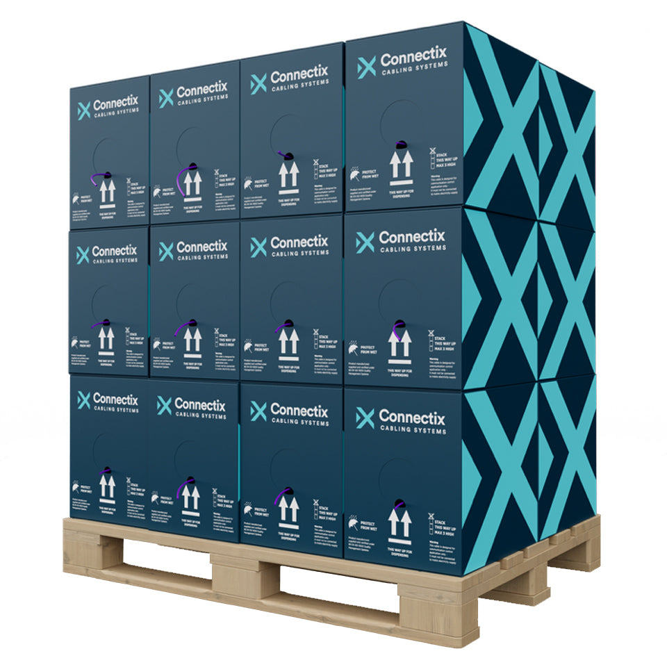 48 Box Pallet of Violet Connectix Cat5e UTP LSZH Eca Solid Cable 305m