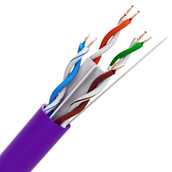 Violet CQR Professional Cat6 UTP LSZH Eca Solid Copper Cable 305m
