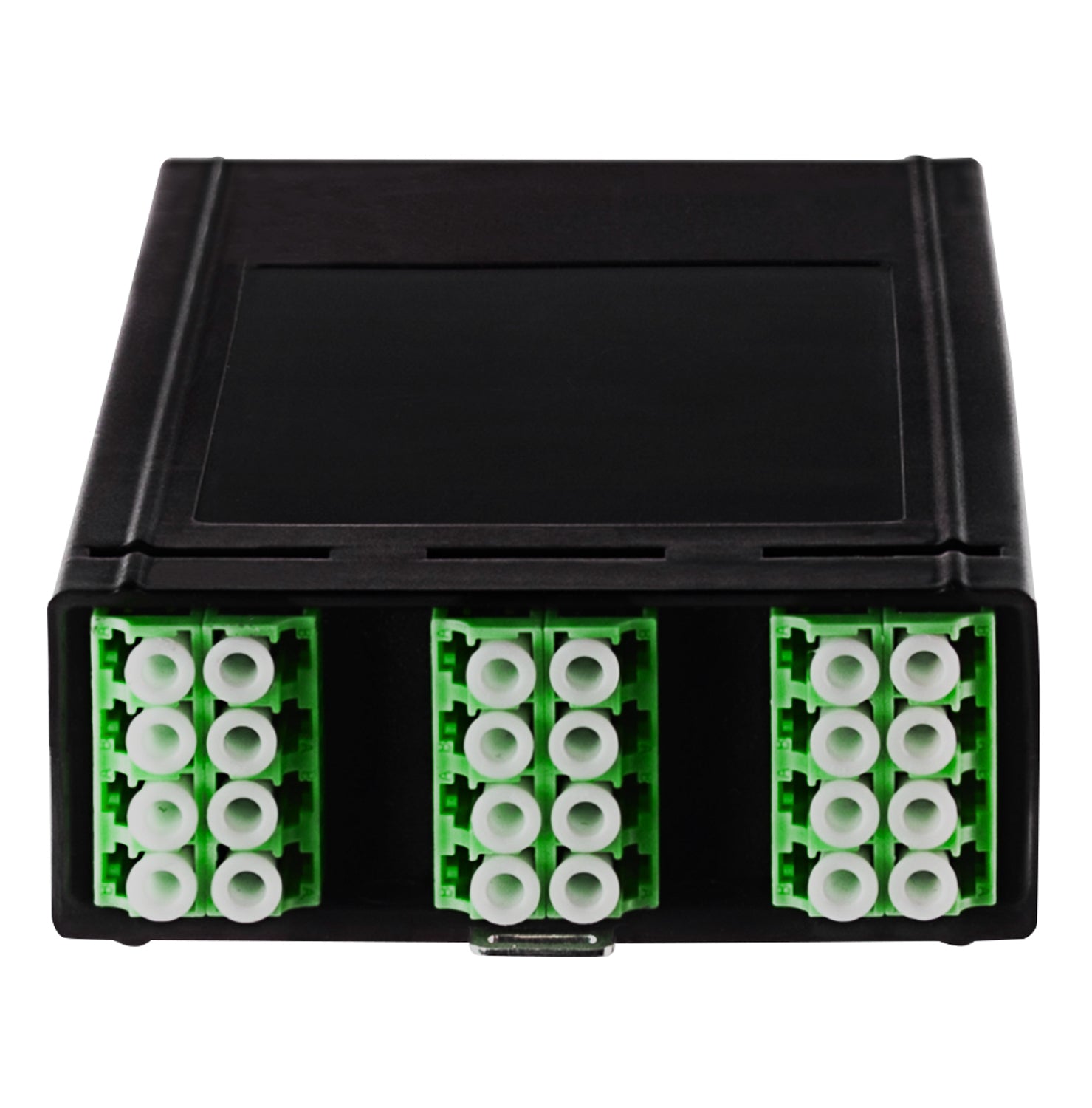24-Fibre LC OS2 Cassette Fully Populated With 1 x MTP24 Adaptors & Arrays