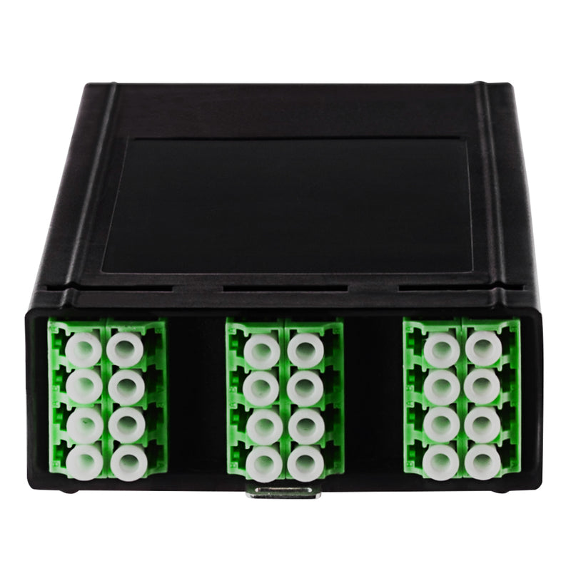 24-Fibre LC OS2 Cassette Fully Populated With 2 x MTP Adaptors & Arrays