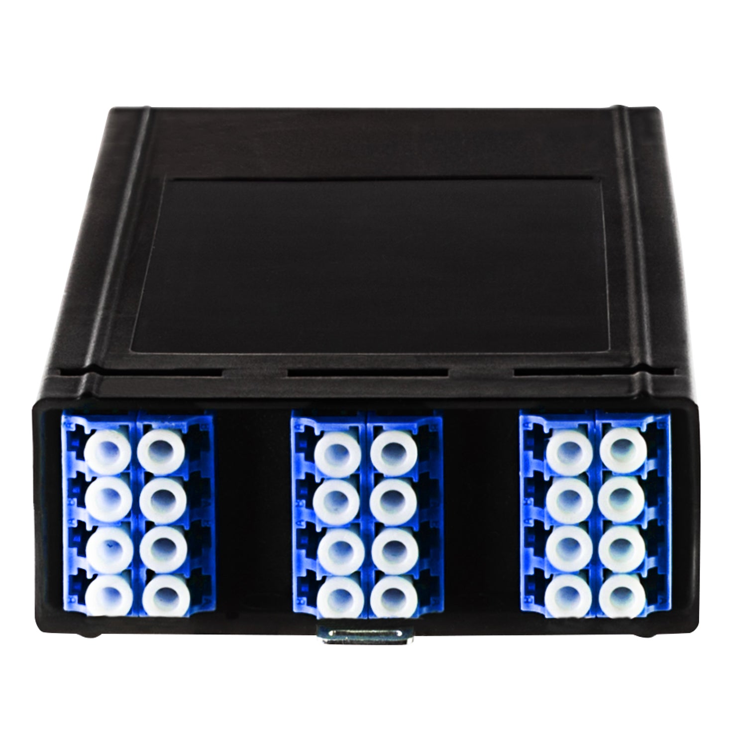 24-Fibre LC OS2 Cassette Fully Populated With 1 x MTP24 Adaptors & Arrays