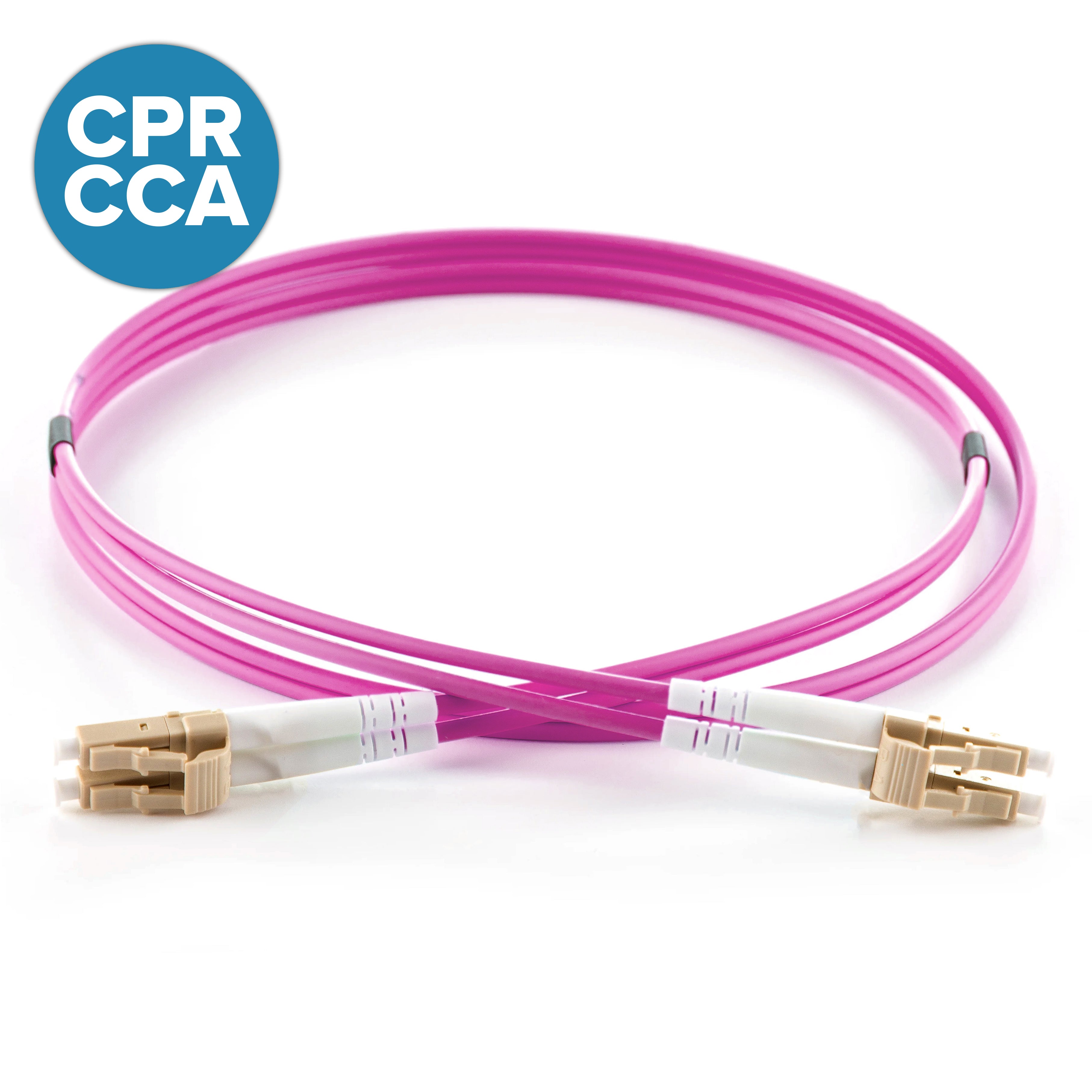 OM4 Multimode Duplex LC-LC Cca-s1b,d0,a1 Fibre Patch Lead