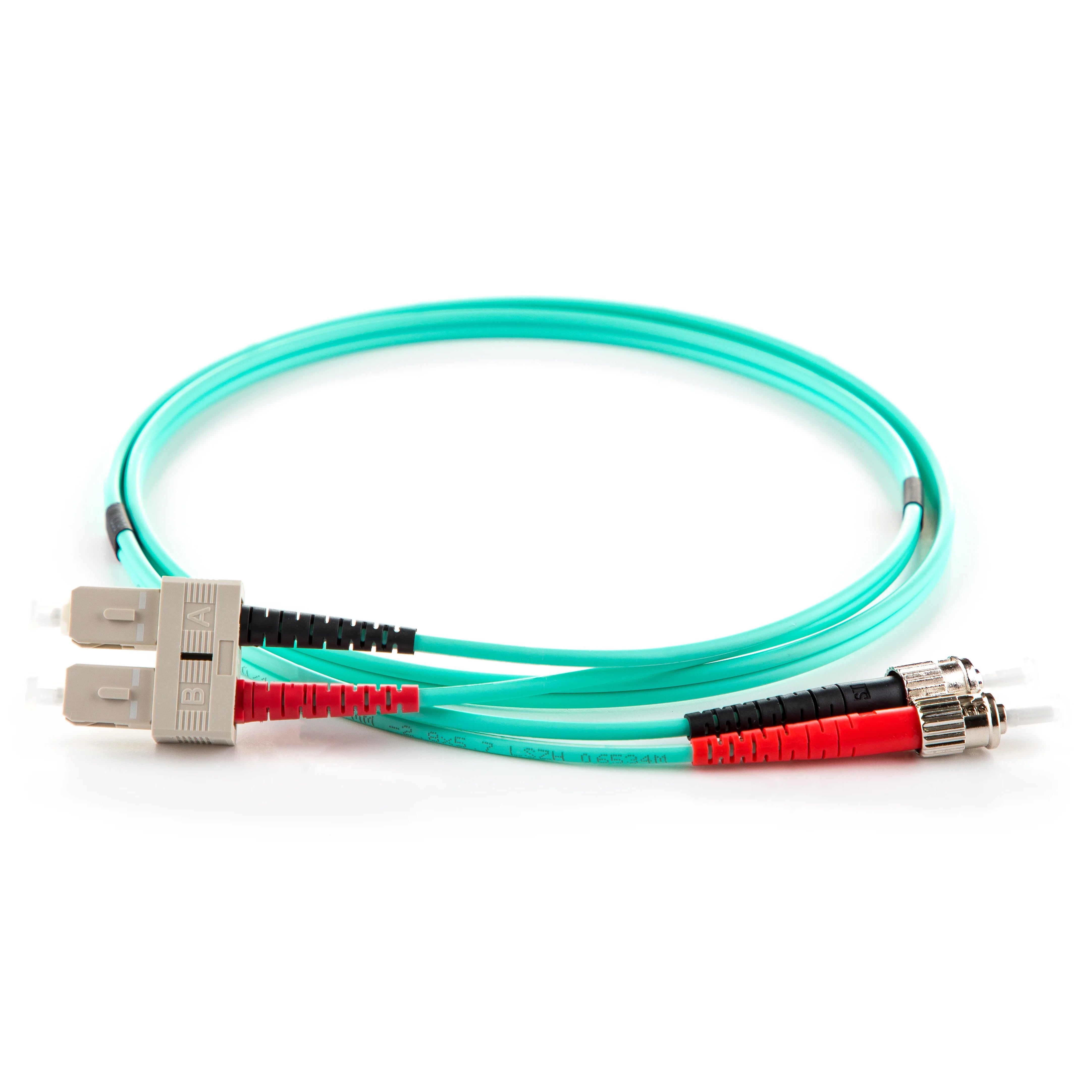 OM3 50/125 Multimode Duplex ST-SC LSZH Fibre Patch Lead