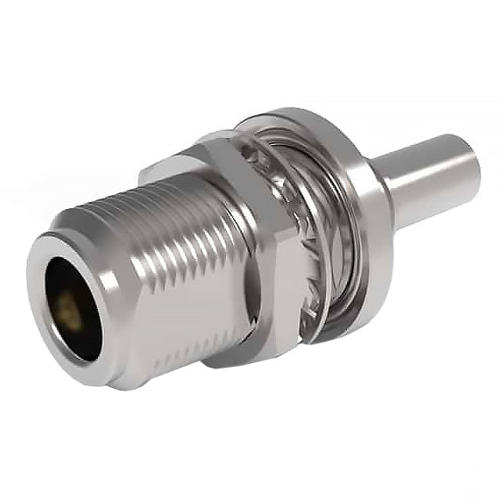 TC-240-NF-BH-X Type N, Female (Jack), Straight Connector For FBT-240, LMR-240 and TCOM-240 Cable