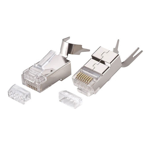 Cat6a RJ45 FTP Crimp Plug Large 8mm OD, 50 Pack