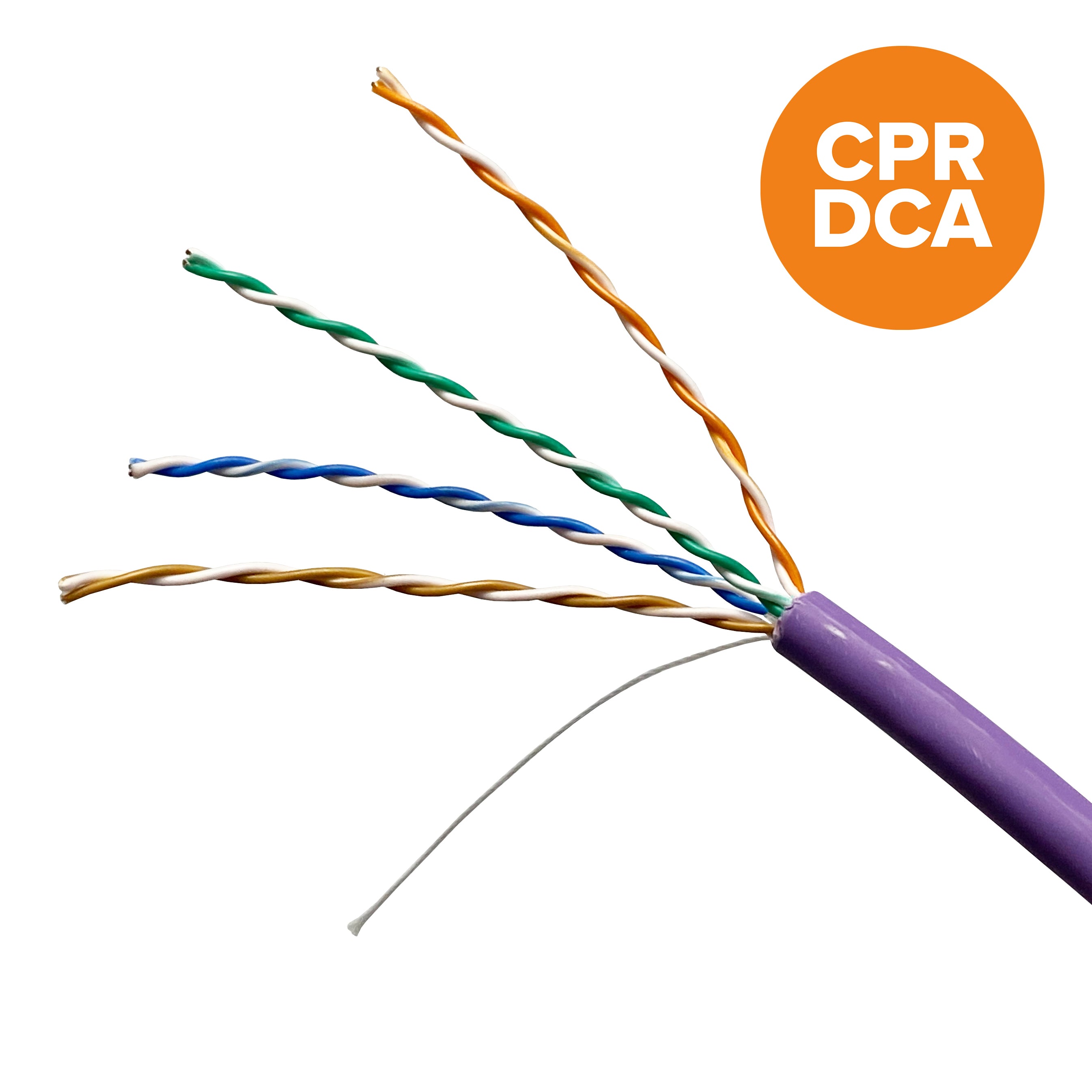 Violet Cable Intelligence Cat5e 100MHz 4-Pair UTP LSZH Dca-s2,d2,a1 Solid Copper Cable 305m