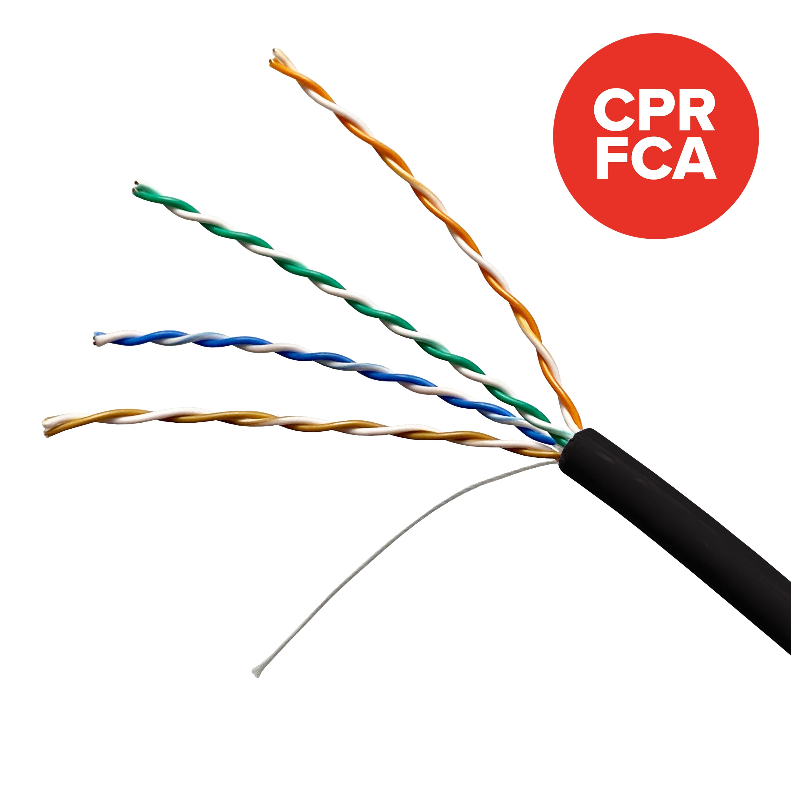 Black Cable Intelligence Cat5e 100MHz 4-Pair UTP External PE UV-Resistant Fca Solid Copper Cable 305m