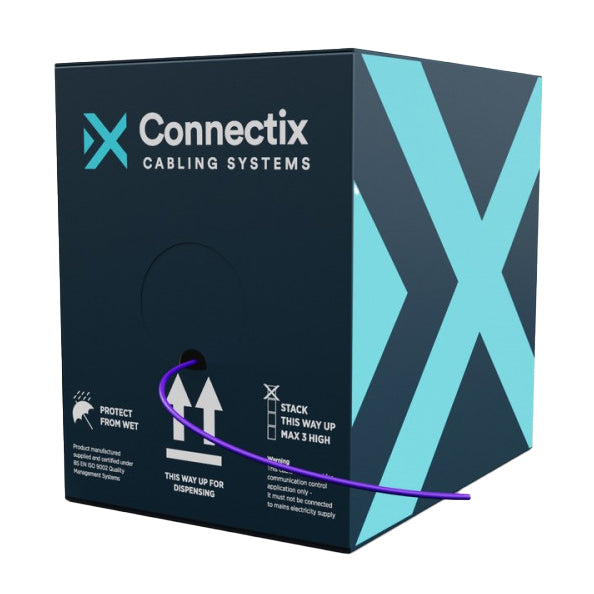 Violet Connectix Cat5e UTP LSZH Eca Solid Cable 305m (001-003-003-63S)