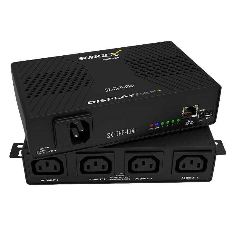 SurgeX SX-DPP-104i Display Pak 4 Way Wi-fi Enabled Smart Power Management Hub with IP Control and Surge Protection