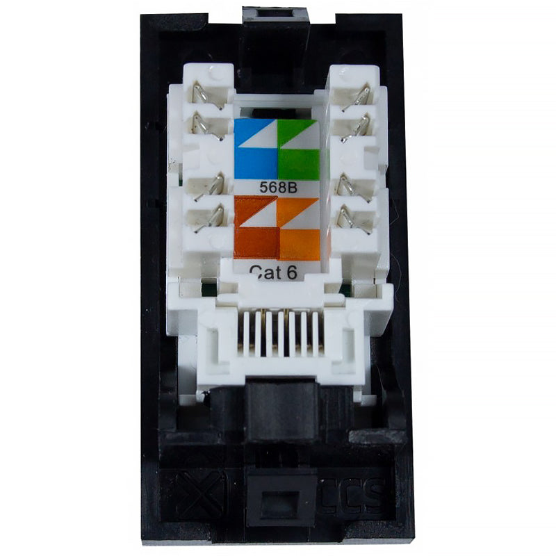 Connectix Cat6 UTP RJ45 Euro Module Black (008-000-001-29)