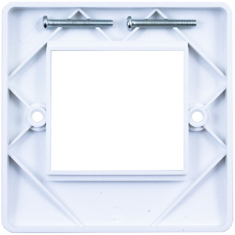 Connectix Single Gang Office Style Euro Faceplate White (008-001-003-52)