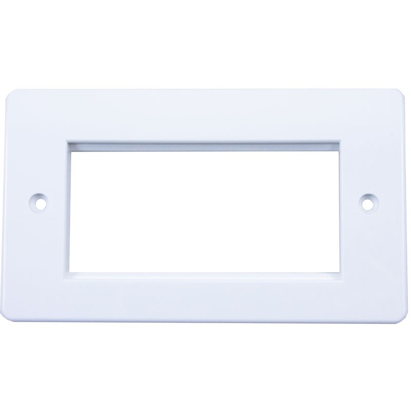 Connectix Double Gang Office Style Euro Faceplate White (008-001-003-62)