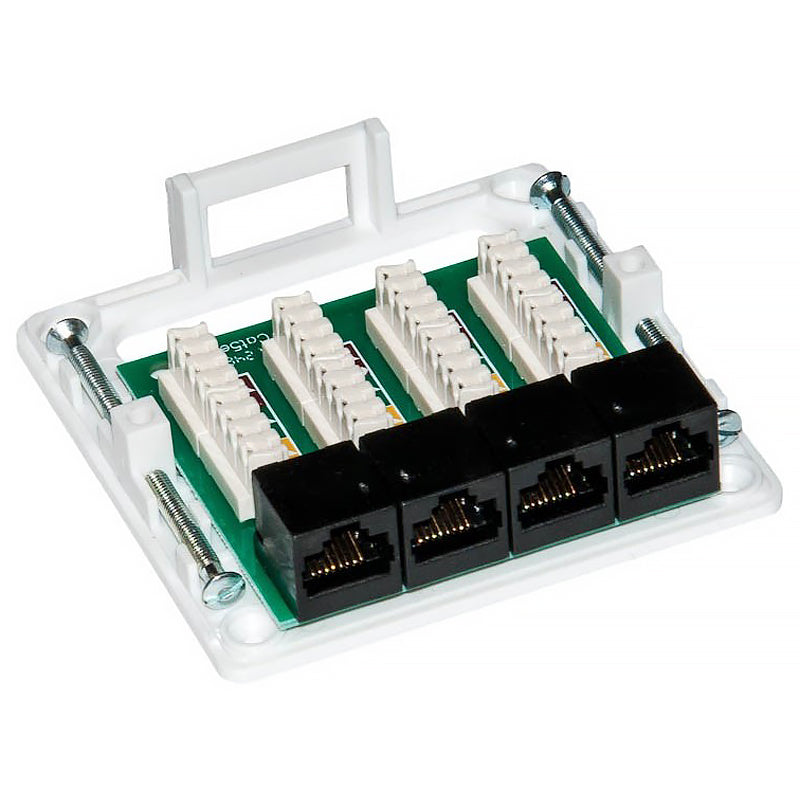Connectix Cat5e Vertical Outlets 4 Port White (008-001-011-01)