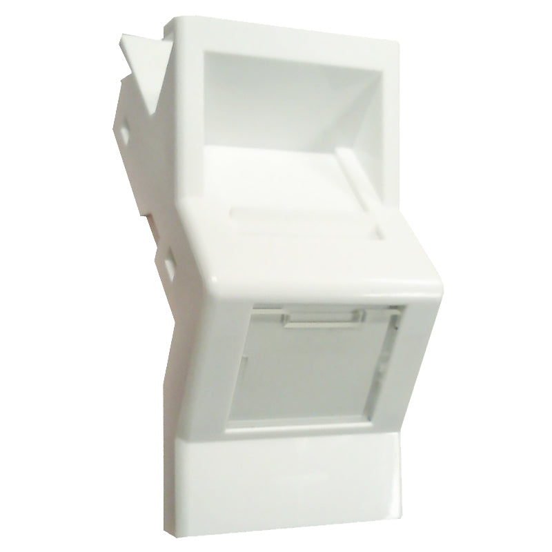 Connectix Keystone Jack Shuttered Fascia White (008-010-010-18)
