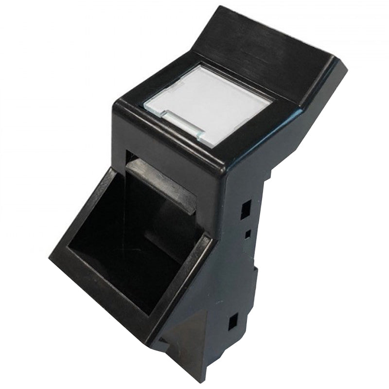 Connectix Keystone Jack Shuttered Fascia Black (008-010-010-19)