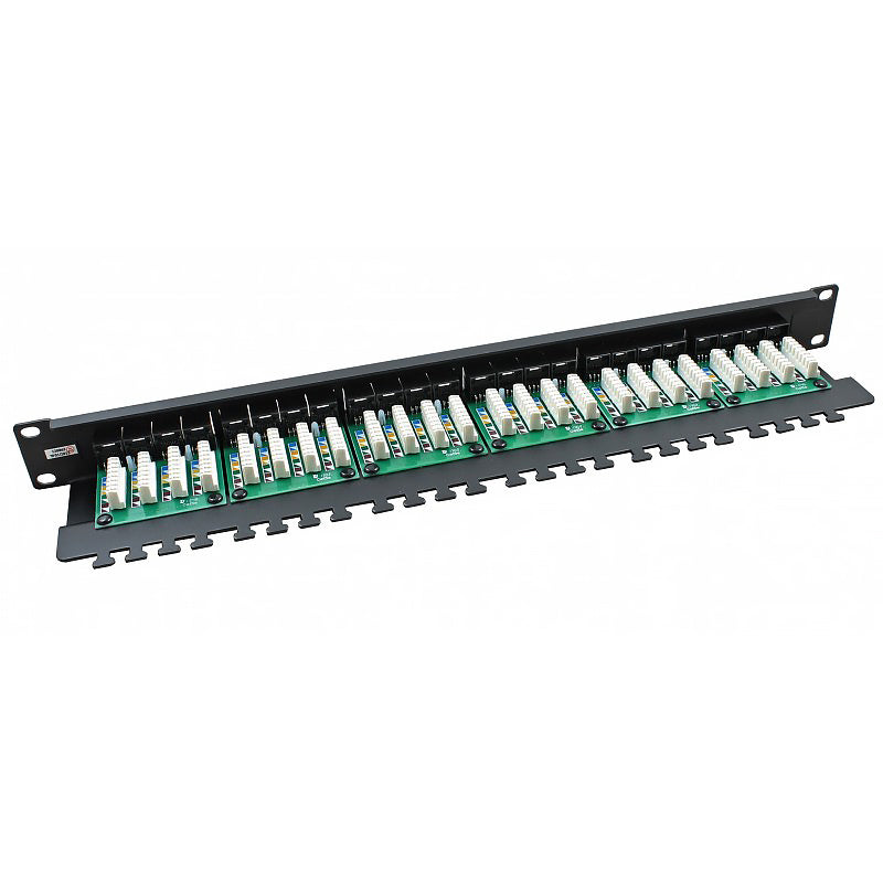 Connectix 24 Port Cat5e UTP Right Angled Patch Panel 1U Black (009-001-001-01)