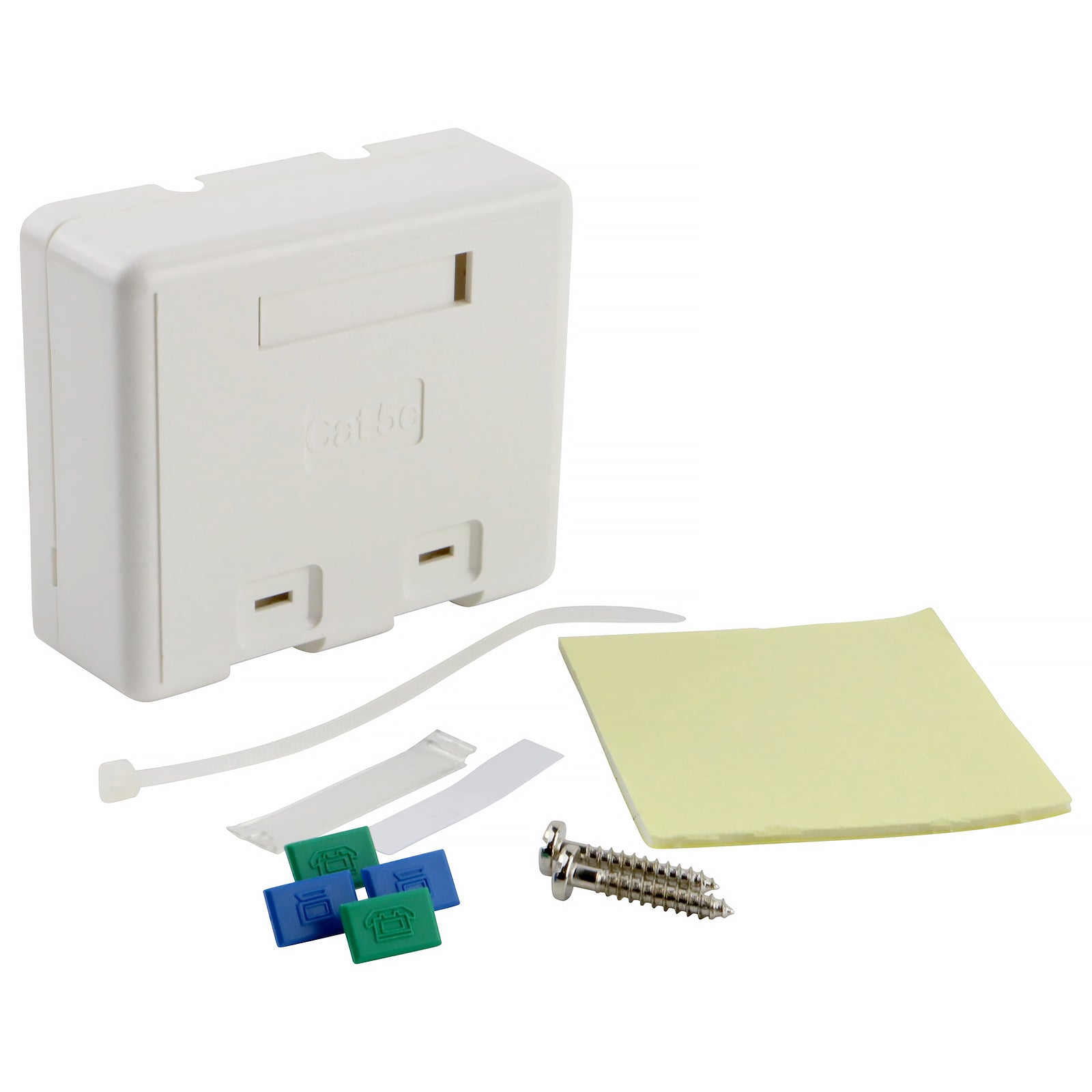 Excel Cat5e Plus Surface Mount Box 2 Port White (100-003)