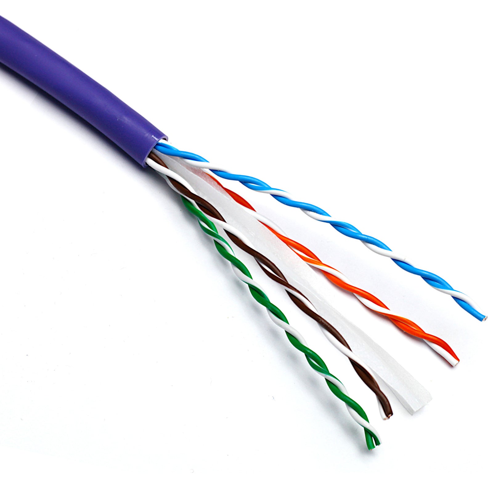 Violet Excel Cat6 UTP LSZH Dca-s2,d2,a1 24 AWG Solid Cable 305m (100-080)