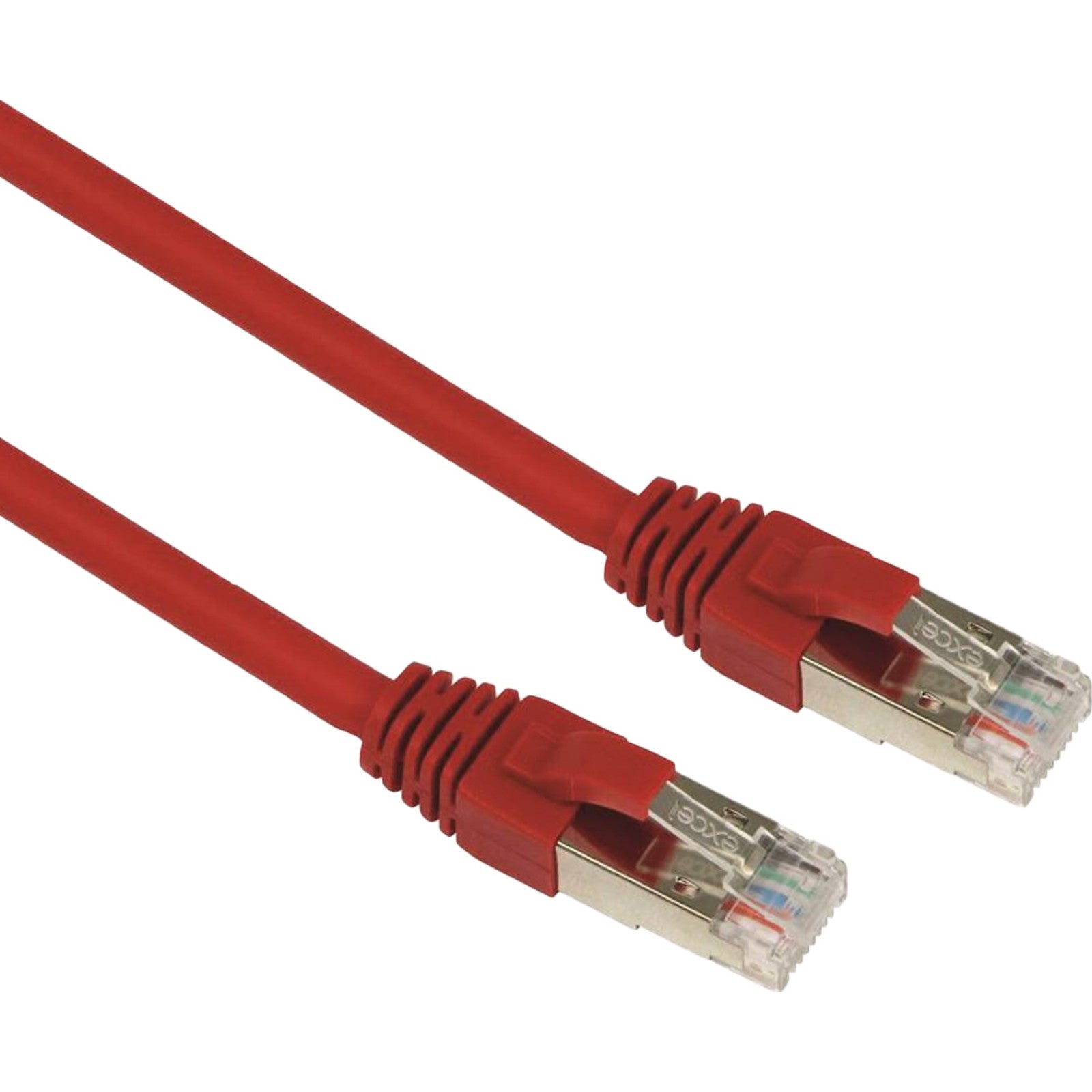 Red Excel Cat6a F/FTP LSZH Patch Lead - Cable Intelligence