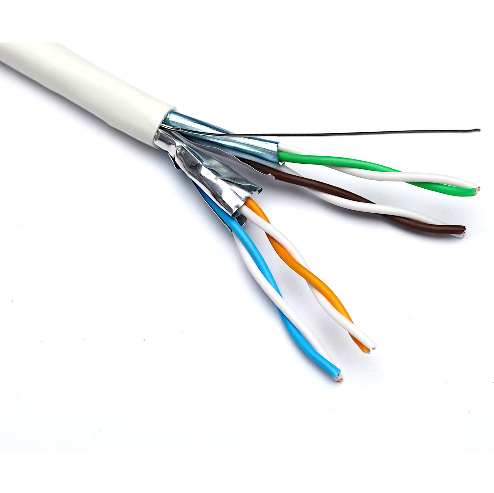 White Excel Cat6a U/FTP LSZH Dca-s2,d1,a1 Solid Cable 305m (100-990-WT-305M)