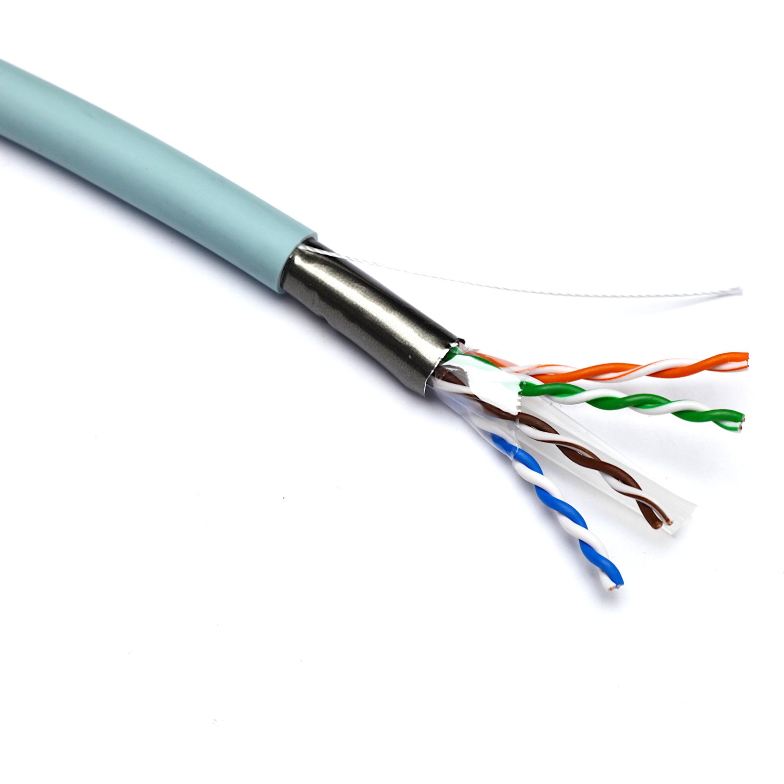 Ice Blue Excel Cat6a U/UTP 23AWG LSZH Dca-s2,d0,a1 Solid Cable 500m (100-219)