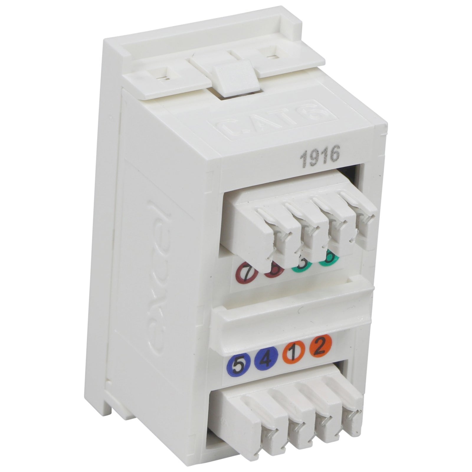 Excel Cat6 UTP RJ45 Euro Module White (100-300)