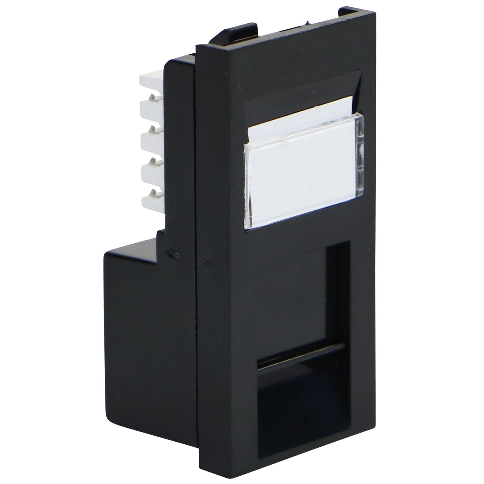 Excel Cat6 UTP RJ45 Low Profile Euro Module Black (100-366-BK)