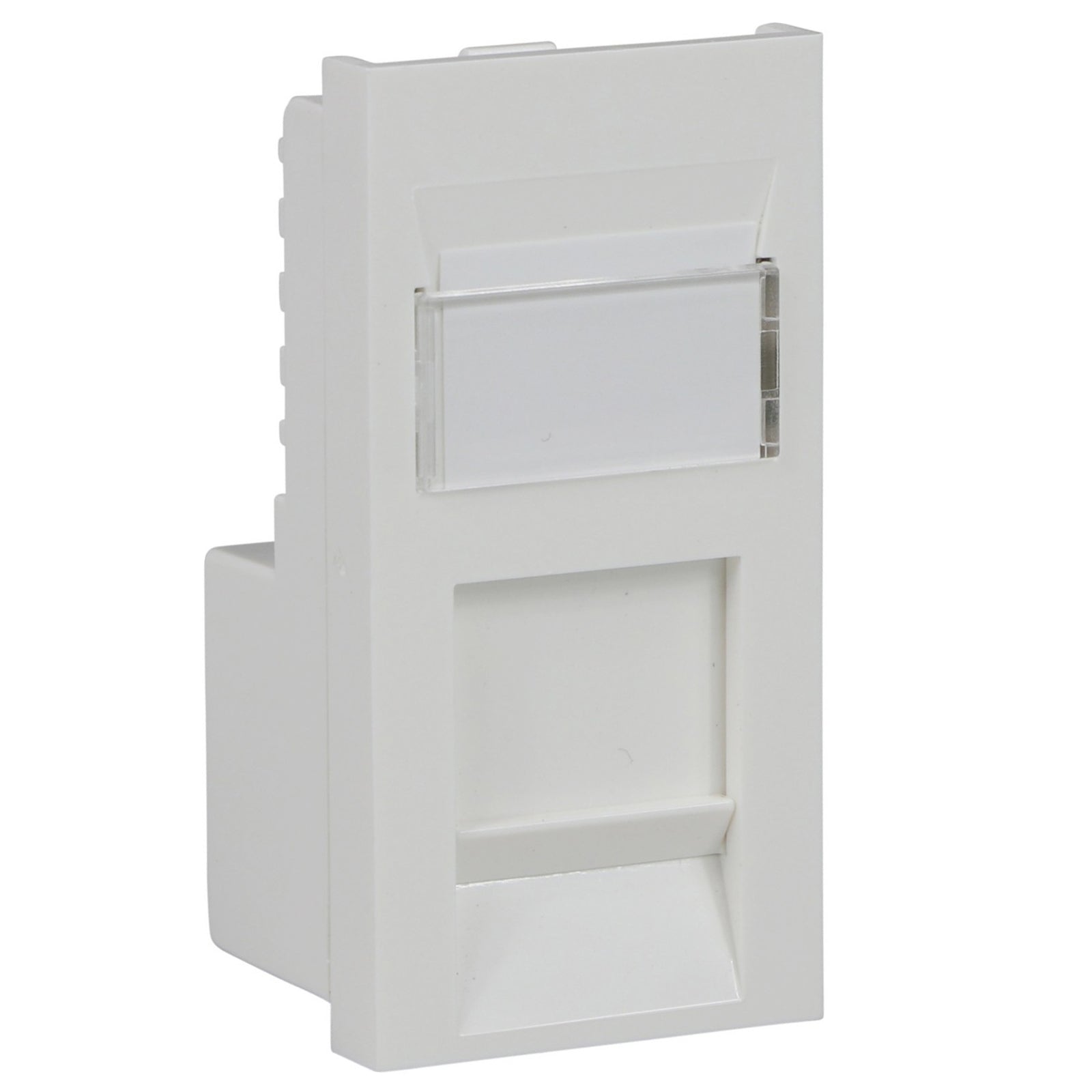 Excel Cat6 UTP RJ45 Low Profile Euro Module White (100-366)