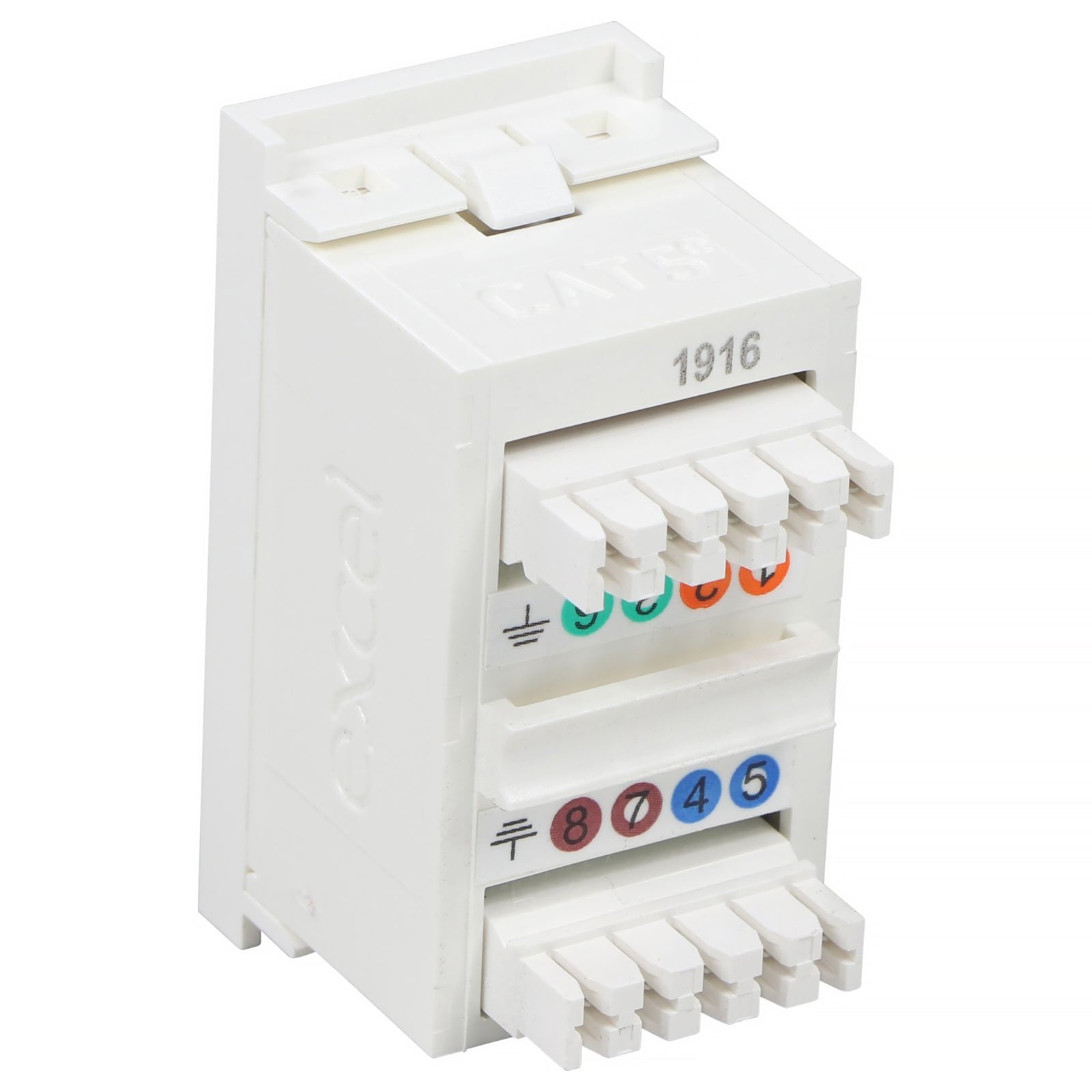 Excel Cat5e (FTP) Screened RJ45 Euro Module White (100-706)