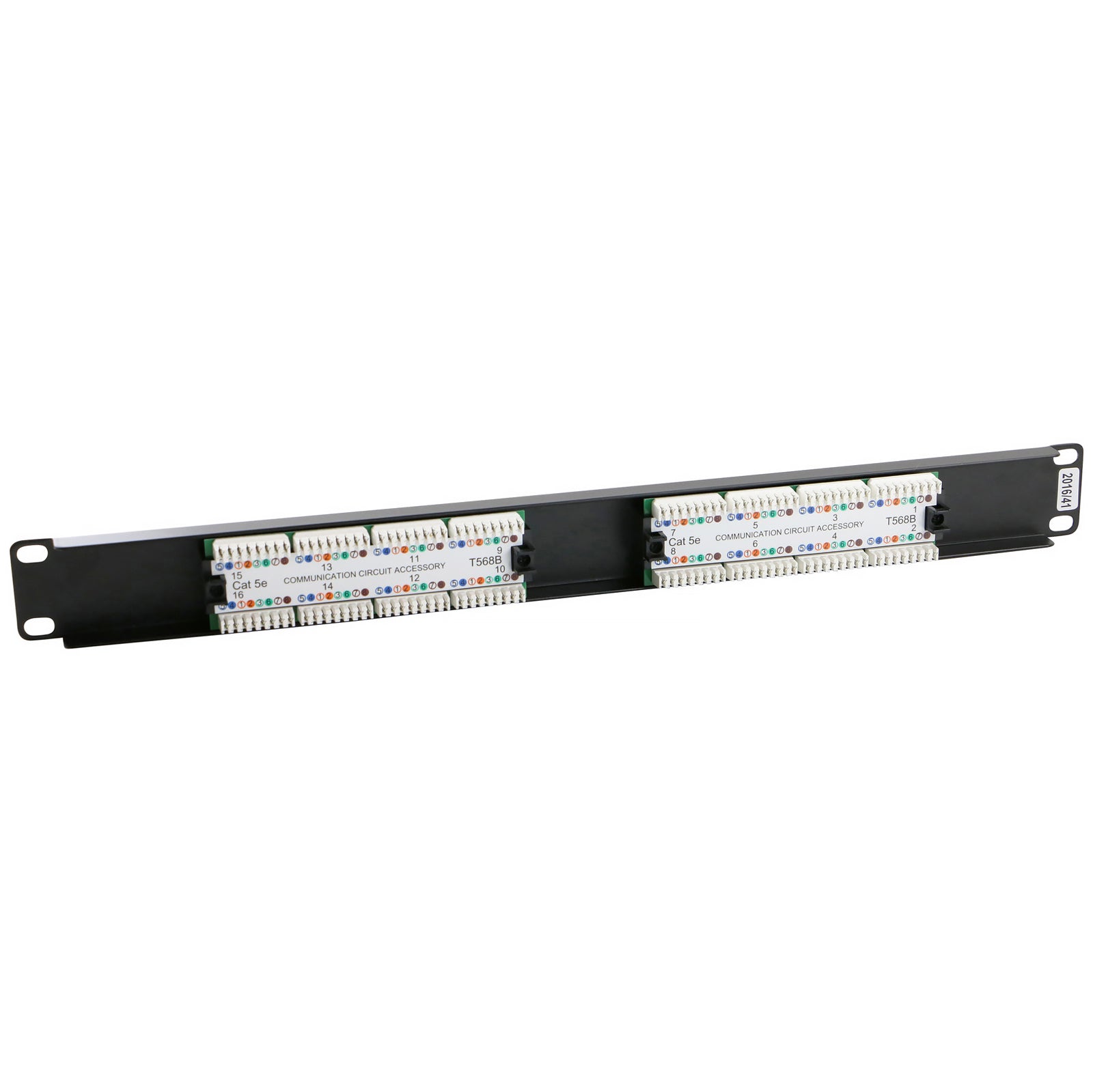 Excel 16 Port Cat5e UTP Patch Panel 1U Black (100-720)
