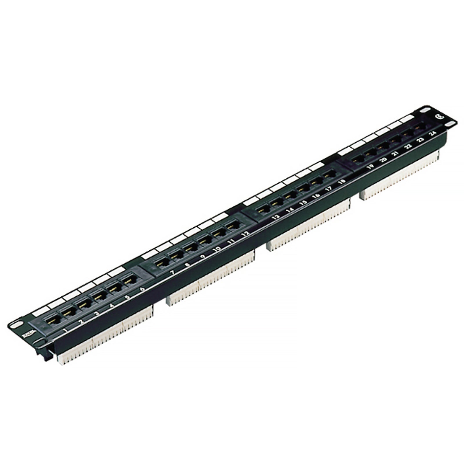 Excel 24 Port Cat5e UTP Patch Panel 1U Black (100-726)