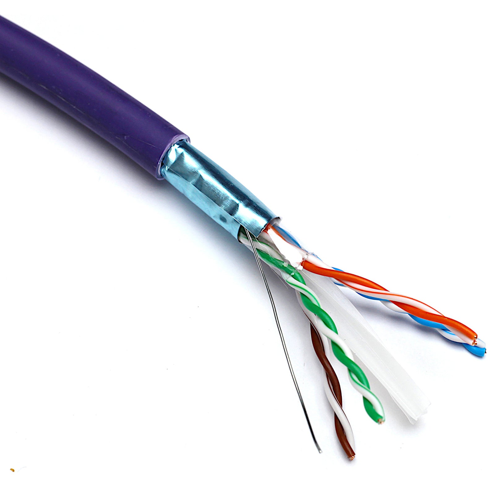 Violet Excel Cat6 F/UTP LSZH B2ca-s1a,d1,a1 Solid Cable 305m