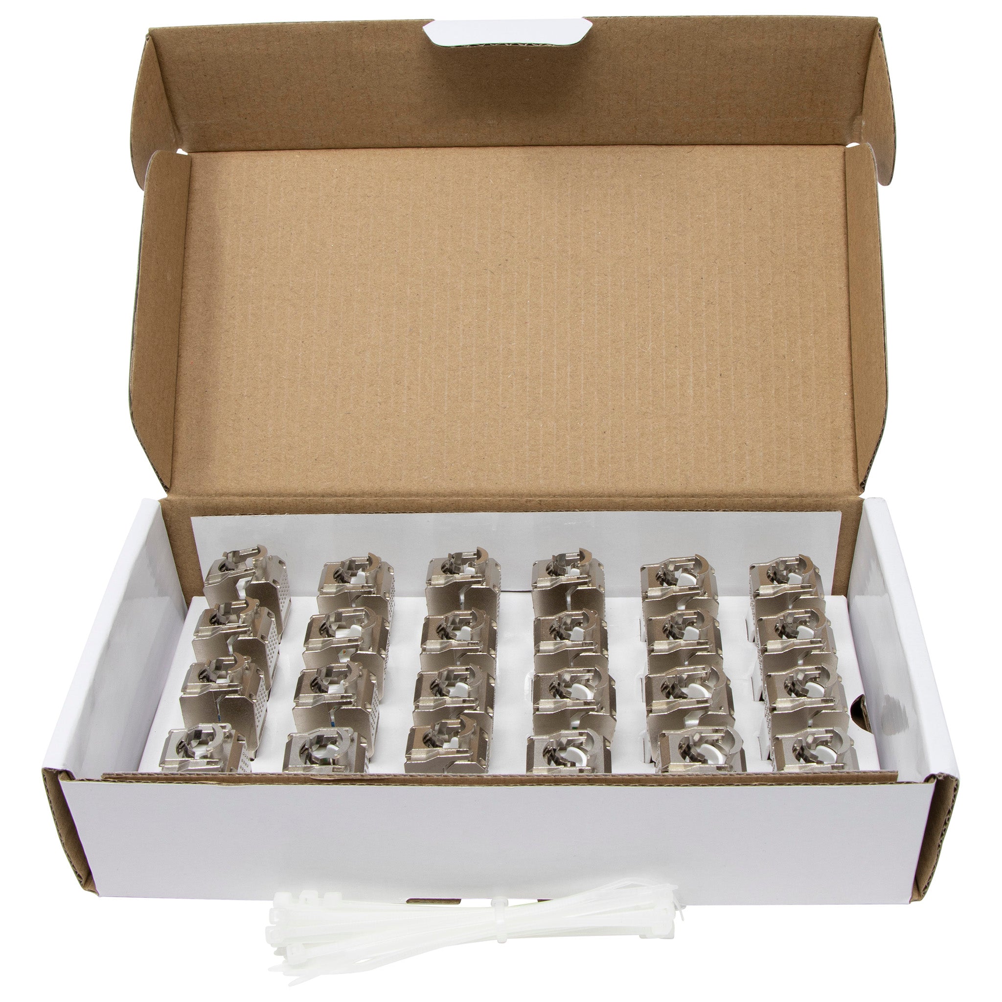 XeLAN Cat6a Tool-Less Keystone Jacks Screened (24 Pack)