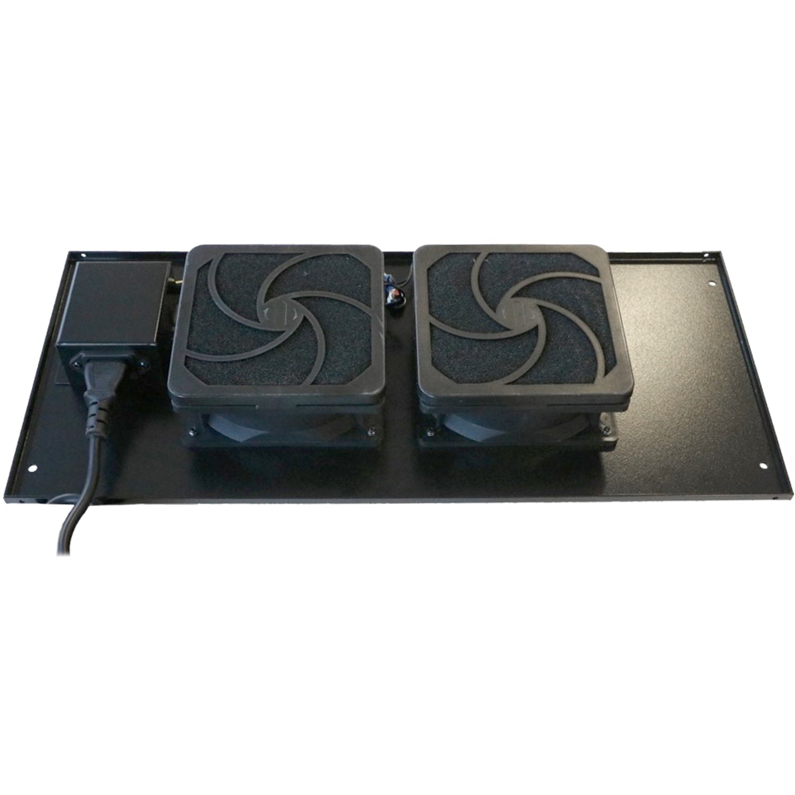 Two Way Roof Mount Fan Trays Black