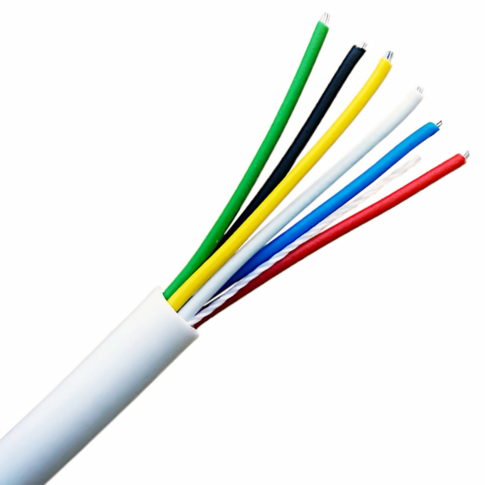 White 6 Core Unscreened Internal Type 1 LSZH Eca Alarm Cable 100m