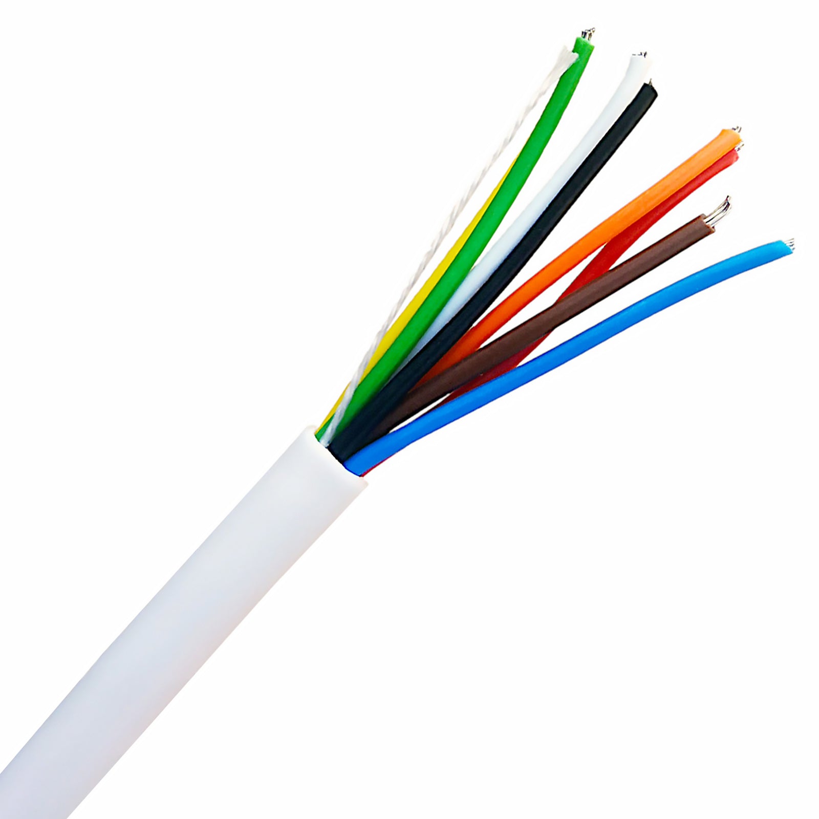 White 8 Core Unscreened Internal Type 1 Euroclass B2ca-s1a,d0,a1 Alarm Cable 100m