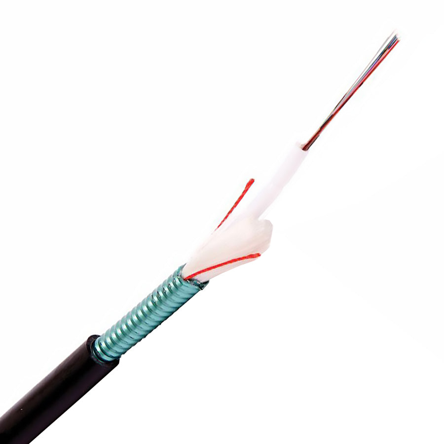 Draka OM4 Multimode 24 Fibre 50/125 Corrugated Steel Tape (CST) B2ca-s1a,d1,a1 Fibre Optic Cable Black (Per Metre)