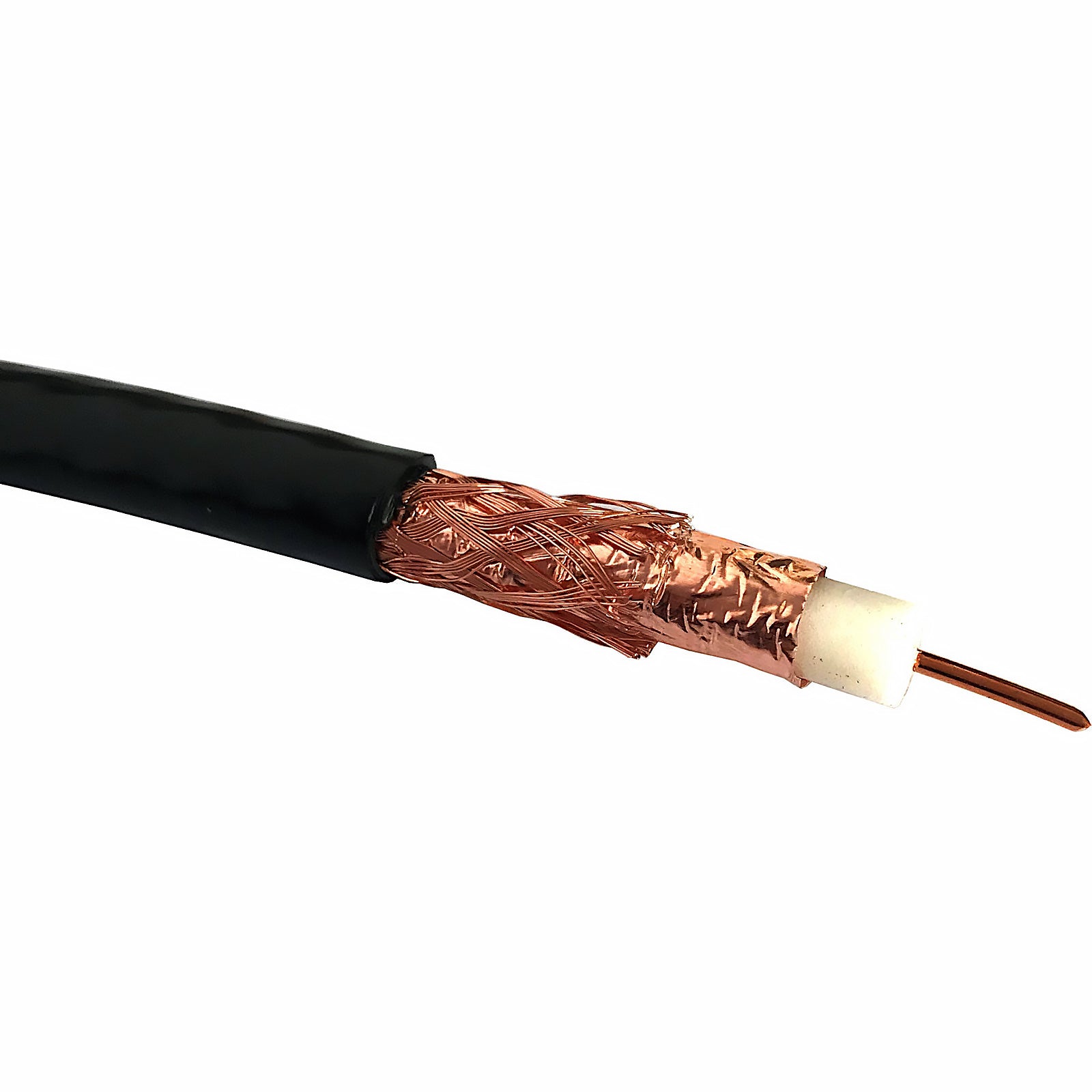 Aura MF125 PE Fca 75Ohm Coaxial Cable Black 100m