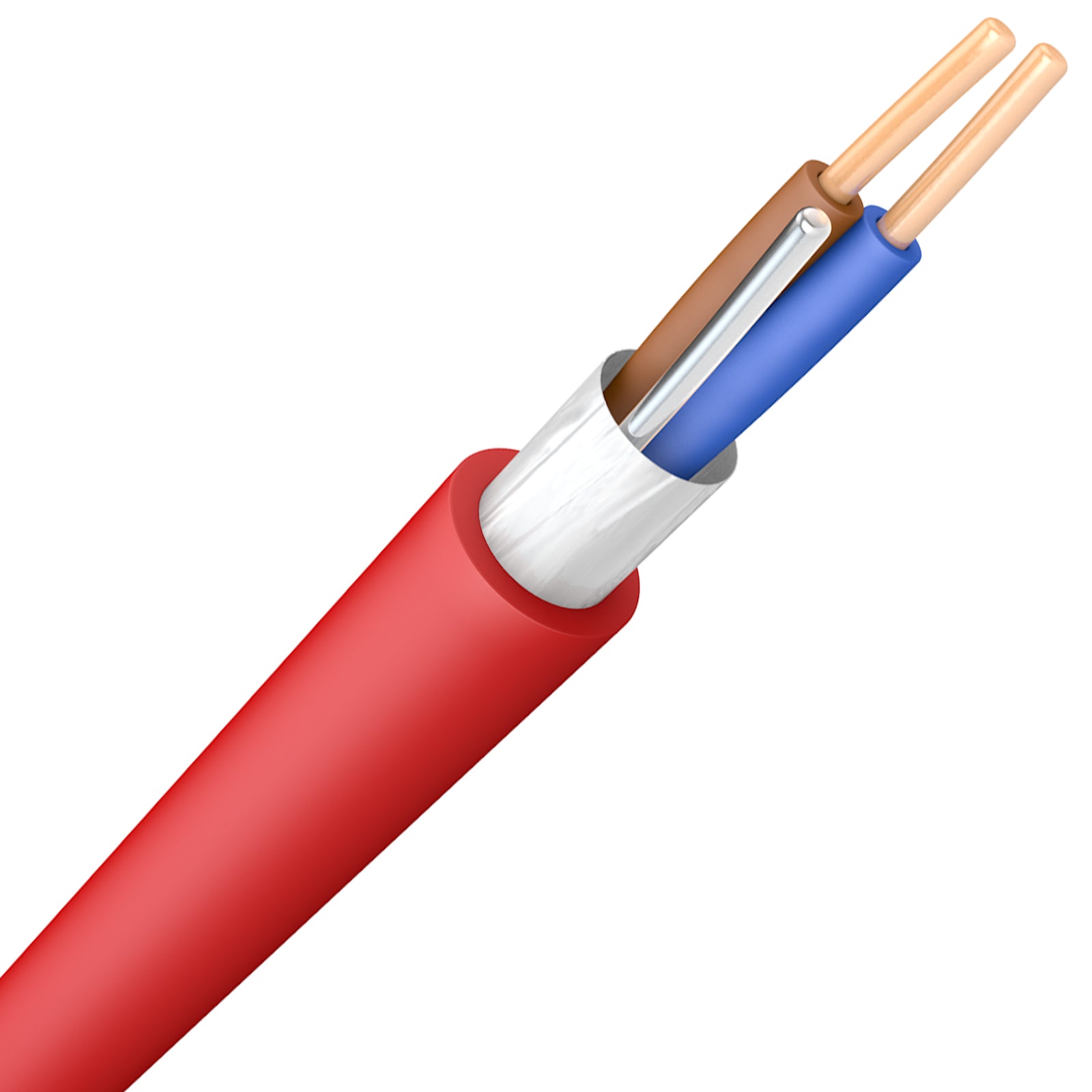 Prysmian 2 Core 1.5mm FP200 Gold Standard Fire Performance Cable Red 100m