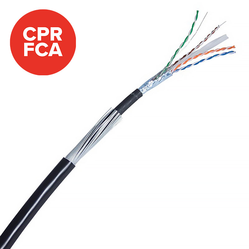 Black Cat6 FTP LDPE Fca SWA Solid External Cable (Per Metre)