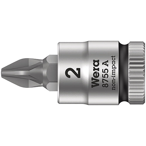 Wera 05003354001 8755 A HF Hold Function Socket 1/4" Drive Pozidriv 2/28mm Zyklop