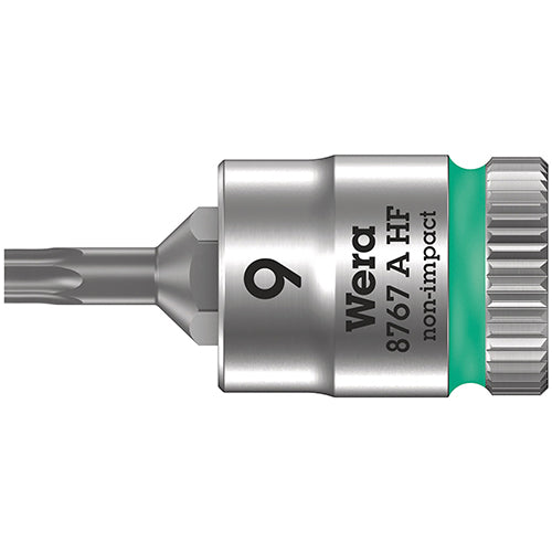 Wera 05003361001 8767 A HF Hold Function Socket 1/4" Drive Torx 9/28mm Zyklop