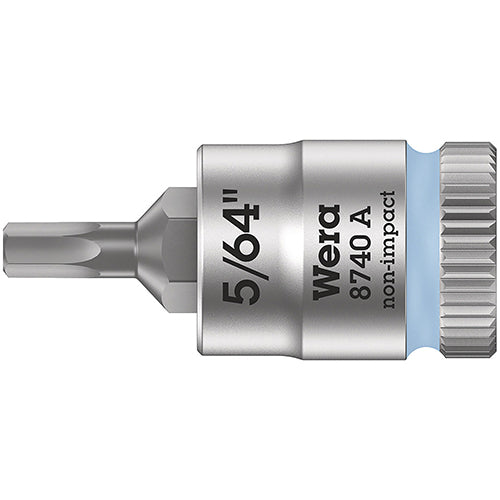 Wera 05003380001 8740 A Bit-Socket 1/4" In-Hex 5/64"/28mm Zyklop