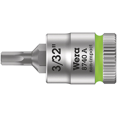Wera 05003381001 8740 A Bit-Socket 1/4" In-Hex 3/32"/28mm Zyklop