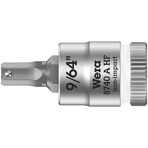 Wera 05003384001 8740 A HF Zyklop In-Hex Bit-Socket 1/4" Drive 9/64"/28mm