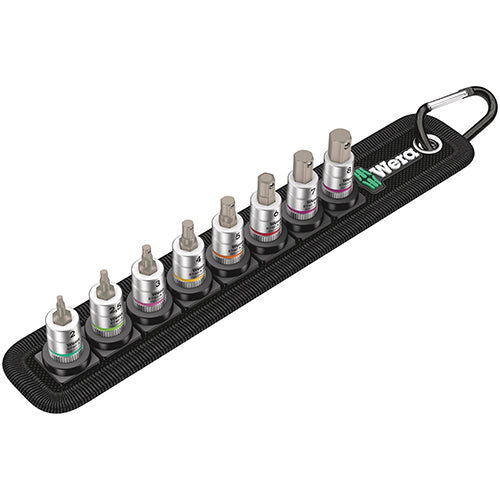 Wera 05003881001 Belt 2 8740 A HF/8 In-Hex Hold Function Socket Set 1/4" Zyklop 8pc