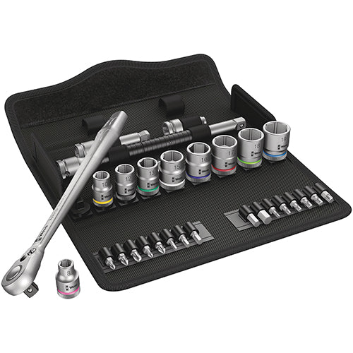 Wera 05004048001 8100SB8 Socket Set 3/8" Drive Metric Zyklop Metal Switch