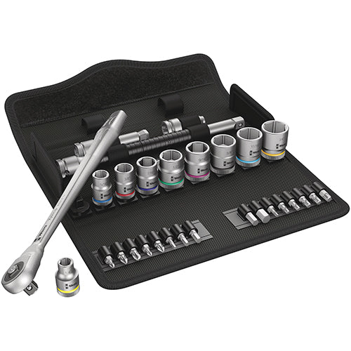 Wera 05004050001 8100SB10 Socket Set 3/8" Drive Imperial Zyklop Metal Push